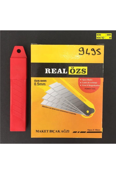 100 Adet Maket Bıçağı Falçata Ağzı Maket Bıçağı Yedeği