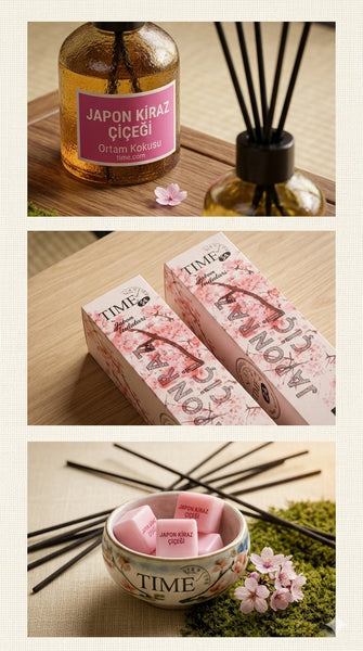 TIME24 Japon Çiçeği Oda Kokusu – Çubuklu Ortam Kokusu 50 ml