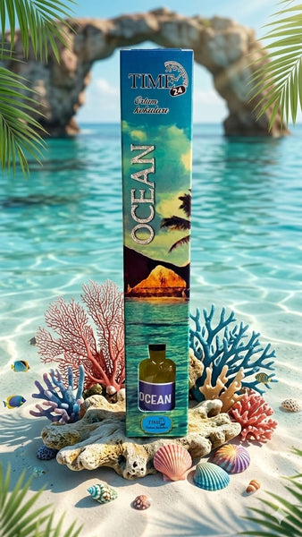 TIME24 Ocean Oda Kokusu 50 ml – Çubuklu Ortam Kokusu | Ferah Deniz Esintisi Ev & Ofis Reed Diffuser