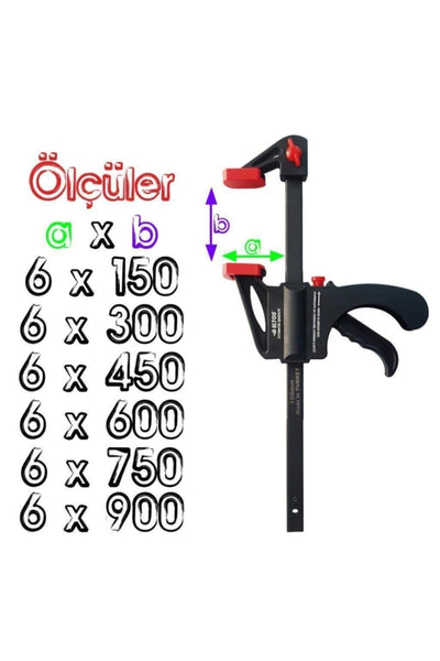 6x150 Mm Hafif Tip Sürgülü Tek Ele Uygun Iç Dış Işkence Kıskaç