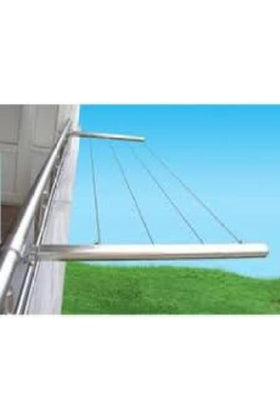 Alüminyum Balkon Çamaşır Askılığı Yuvarlak Korkuluklar Için (çamaşır Ipi Hediyeli)