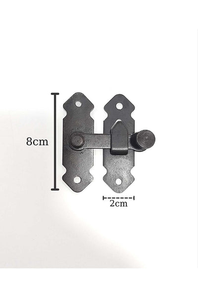 Fransız Kilidi Bahçe Kapısı Mandalı Siyah 1 Adet