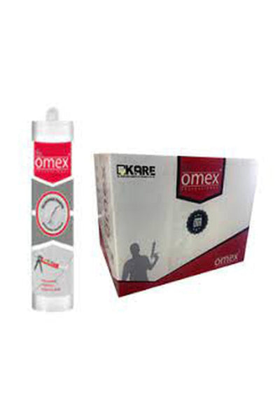 Omex Silikonize Mastik 450 gr Beyaz 30 Adet