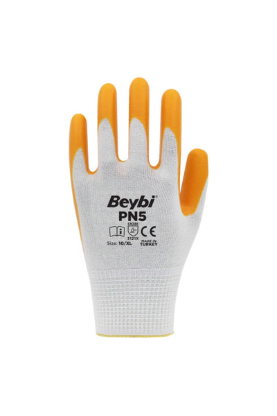 Pn-5 Sarı Nitril Kaplı Koruyucu 10" 1 Çift Iş Eldiveni