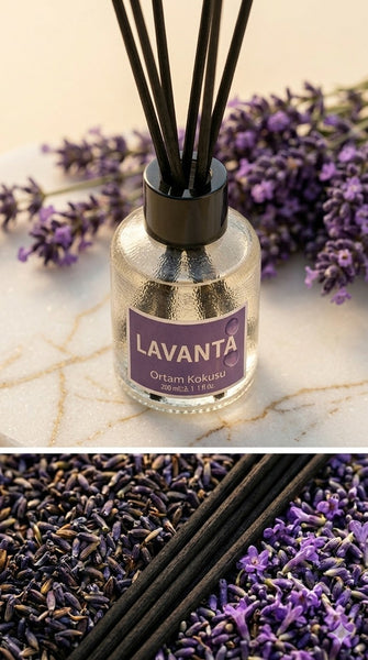 Time24 Lavanta Oda Kokusu 50 ml – Çubuklu Ortam Kokusu | Kalıcı ve Ferah Lavanta Kokusu